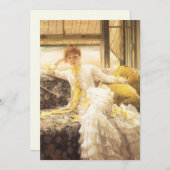 春（海辺）by James Tissot,ヴィンテージポートレート (正面/裏面)