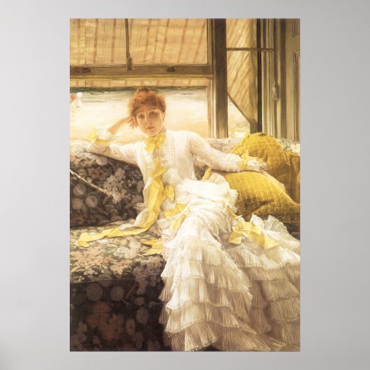 春（海辺）by James Tissot,ヴィンテージポートレート ポスター (正面)