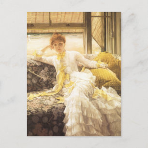 春(海辺)by James Tissot,ヴィンテージポートレート ポストカード