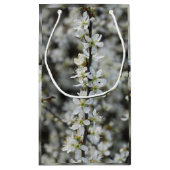 春、白い花の写真のギフトバッグ スモールペーパーバッグ (裏面)