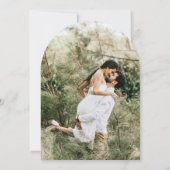 春（紋章の）フラ・ダ・リ結婚のセージ緑色の白 招待状 (裏面)