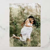 春（紋章の）フラ・ダ・リ結婚のセージ・グリーン 箔招待状 (裏面)