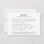 春（紋章の）フラ・ダ・リ結婚アートの食事オプション 出欠カード (裏面)