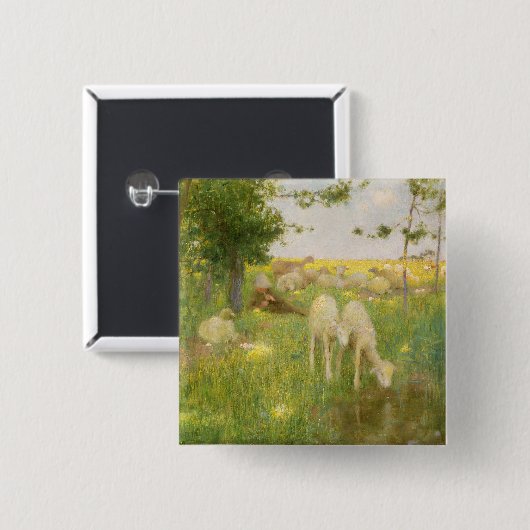 春 缶バッジ (正面&裏面)