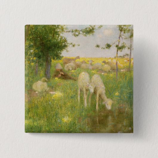 春 缶バッジ (正面)