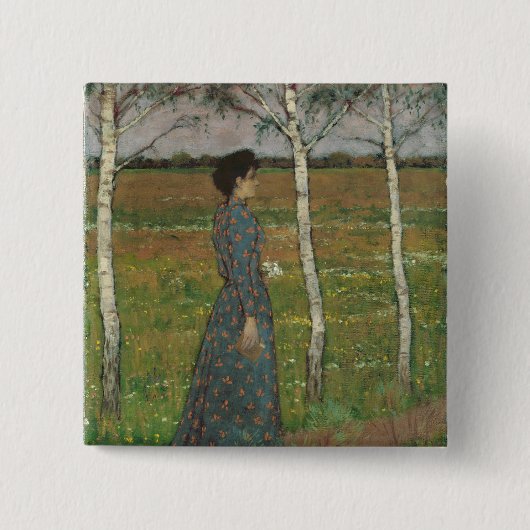 春 缶バッジ (正面)