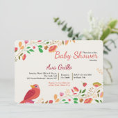 春(鳥)ショウジョウコウカンチョウ招待状 招待状 (スタンド正面)