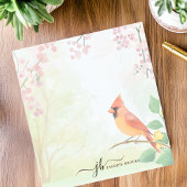 春（鳥）ショウジョウコウカンチョウ水カラーパーソナライズされたメモ帳 ノートパッド