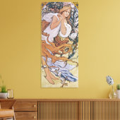 春(Four Seasons)、AlphonseミュシャCanvas Print キャンバスプリント (インサイチュ (リビング))