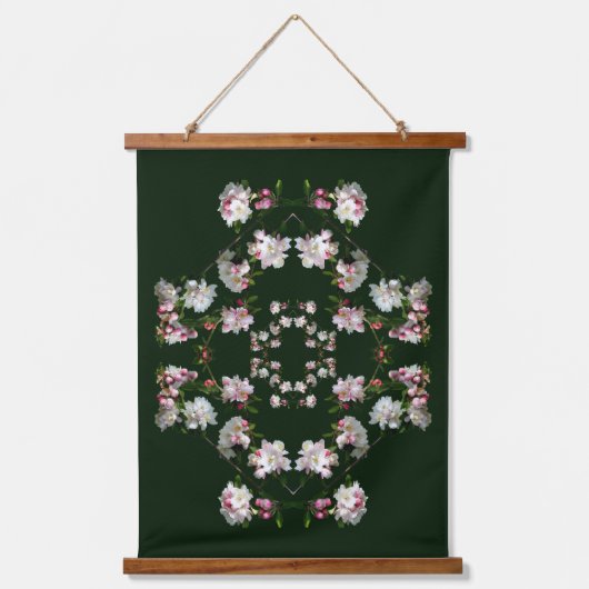春Apple Blosesフローラ抽象芸術 吊り下げ型タペストリー (正面)