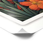 春bに座っている美しいカラフル猫 フォトプリント            (角)