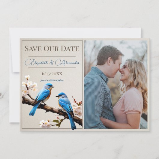 春Bluebirds写真保存日時 案内状 (正面)