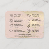 春Botox After Care Instructions名刺 名刺 (裏面)