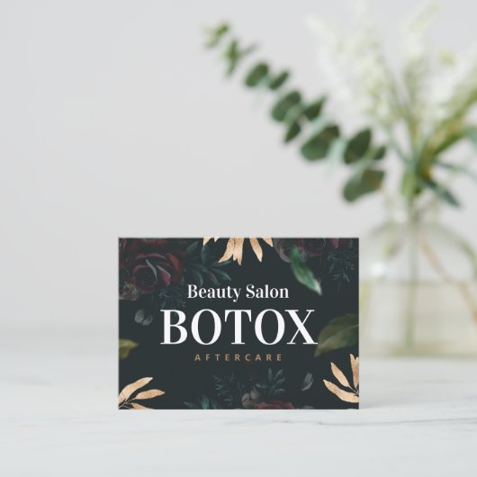春Botox AfterCareの説明 名刺 (スタンド正面)