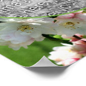 春Crabapple Blomsフレーム写真の追加 ポスター (角)