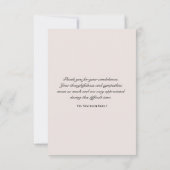 春Daffodilありがとう悔やみや弔慰 サンキューカード (裏面)