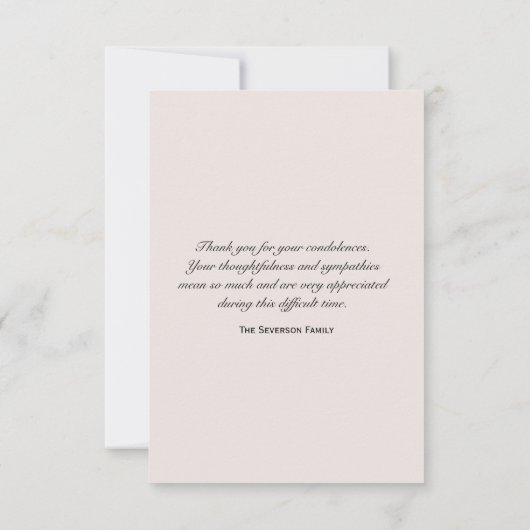 春Daffodilありがとう悔やみや弔慰 サンキューカード (裏面)