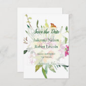 春daffodil bouquet日付の招待を保存 招待状 (正面/裏面)