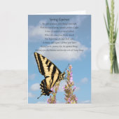 春Equinoxオスタラ恵み詩バタフライカー カード (正面)