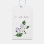 春HYRDANGEAと文字のカスタマイズ ギフトタグ (裏面)