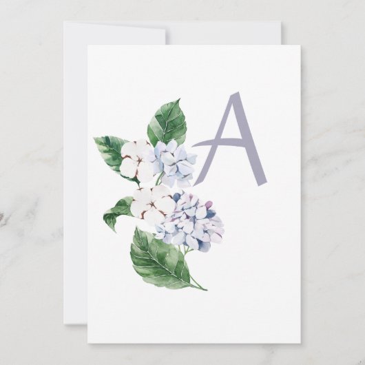 春HYRDANGEAと文字のカスタマイズ サンキューカード (正面)