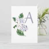 春HYRDANGEAと文字のカスタマイズ サンキューカード (スタンド正面)