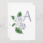 春HYRDANGEAと文字のカスタマイズ サンキューカード (正面/裏面)