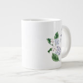 春HYRDANGEAと文字のカスタマイズ ジャンボコーヒーマグカップ (正面右)