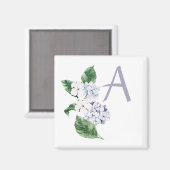 春HYRDANGEAと文字のカスタマイズ マグネット (正面/裏面)