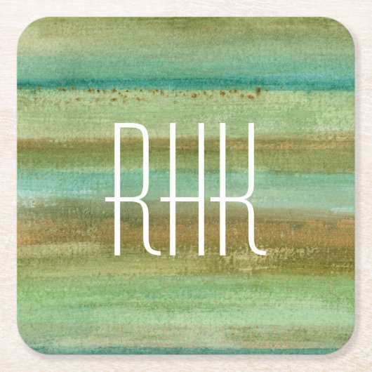 春Iのモノグラム|分野 スクエアペーパーコースター (正面)