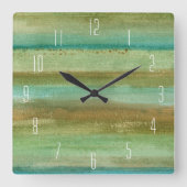 春Iの分野 スクエア壁時計 (正面)