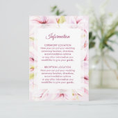 春Magnoliasフローラ結婚の情報カード エンクロージャーカード (スタンド正面)