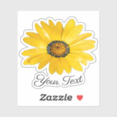 春sのオレンジの花の黄色い花の花びら シール (シート)