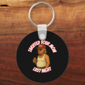 昨夜おもしろいお母さんに手付け キーホルダー (正面)