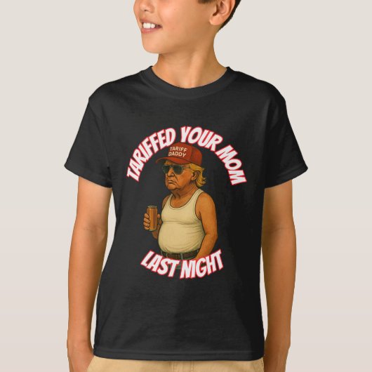 昨夜おもしろいお母さんに手付け Tシャツ (正面)