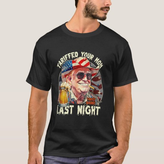 昨夜お母さんをタリフおもしろいト Tシャツ (正面)