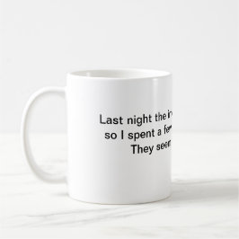 昨夜のコーヒーマグはインターネットで働いていストップる コーヒーマグカップ