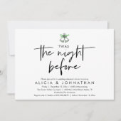 昨夜のリハーサル結婚ディナー 招待状 (正面)