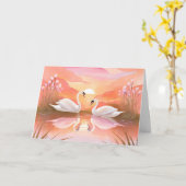 昨夜の白鳥は幻想的だった カード (黄色い花)