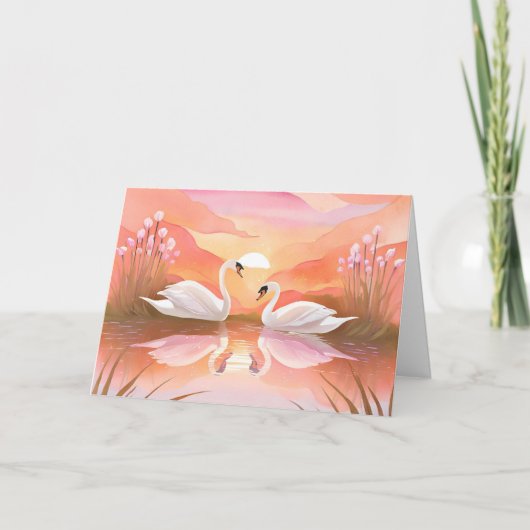 昨夜の白鳥は幻想的だった カード (正面)