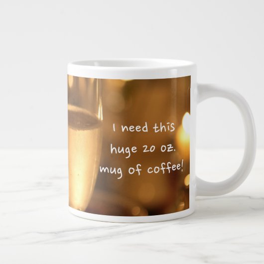 昨夜の20オズ。RoseWritesによるマグカップ ジャンボコーヒーマグカップ (右)