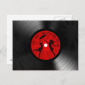 昨夜のDJマイ救ライフレコード黒 ポストカード (正面/裏面)