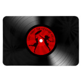 昨夜のDJマイ救ライフレコード黒 マグネット (横)