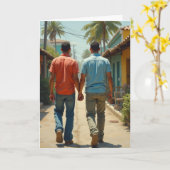 昨夜のLGBTQのひとときは夢のようだった カード (黄色い花)