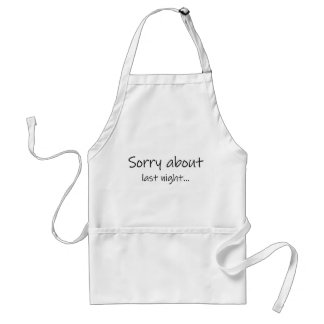 昨夜はすみません エプロン