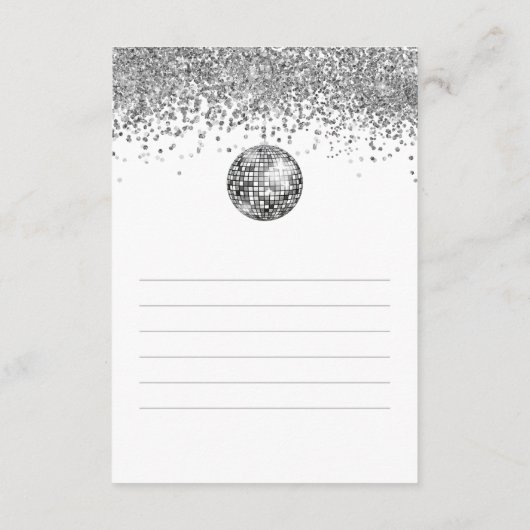 昨年のディスコの新年の決議案 アドバイスカード (裏面)