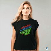 昨年のTシャツ おもしろ新年の挨拶ジョーク Tシャツ