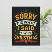昨年クリスマスに言ったことを謝るユーモア 招待状 (スタンド正面)