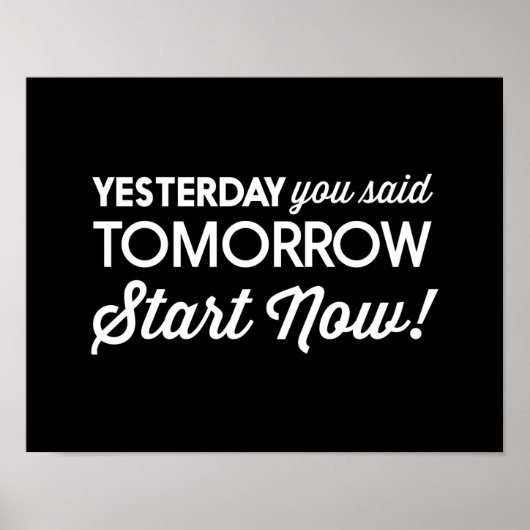 昨日あした…今すぐ始めろ！ ポスター (正面)