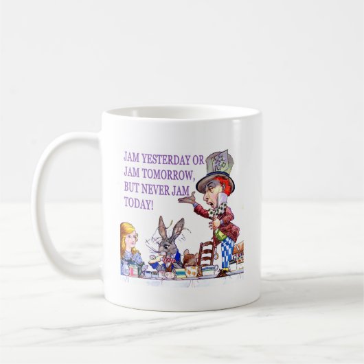 昨日のジャムか明日のジャムだが今日のジャムはない! コーヒーマグカップ (左)